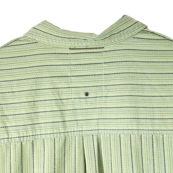 REI Men’s Green Stripe Long Sleeve Button Up Cool Plus Shirt - Picture 5 of 11